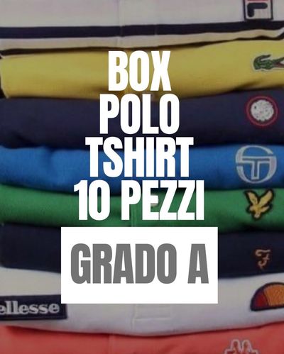 BOX 10 PEZZI GRADO A POLO E T SHIRT